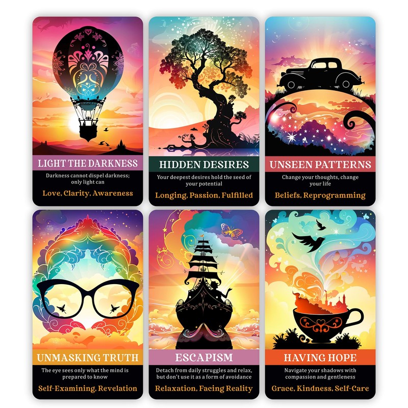 GZXINKE Shadow Work Oracle Cards, Inner Healing Oracle Deck, Self