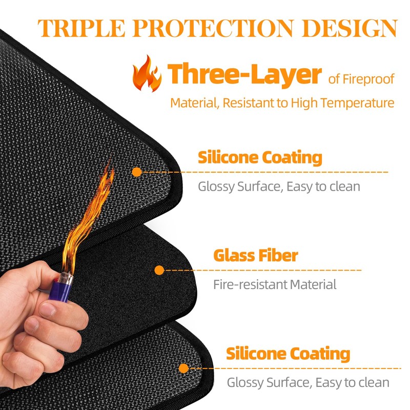 VANITURE Super Extra Large Under Grill Mats for Outdoor Grill
