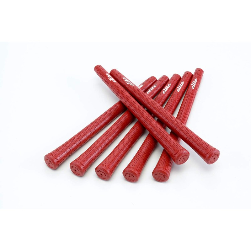 elitegrips TD50C Golf Grips, Set of 7, Classic Red with