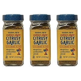 Trader Joe's Citrusy Garlic Seasoning Blend - A Bright Citrus and Allium Blend with Salt - 2.25oz (Three Pack)