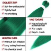 Pre-Stretched Braiding Hair Extensions Green Braiding hair 26 inch 3