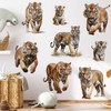 AM AMAONM Removable 3D Nature Jungle Wild Animals Wall Stickers