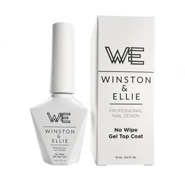 Gotti Nails Winston And Ellie No Wipe Gel Top Coat - Non Yellowing, Stain Resistant, Shiny and Glossy Top Coat Nail Polish - Clear Nail Polish for UV Gel and LED