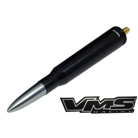VMS RACING 50 Cal Caliber BLACK GUNMETAL TIP BULLET ANTENNA Heavy Gauge Billet Aluminum Short Compatible with HARLEY DAVIDSON Road King Road Glide Electra Glide Street Glide Touring TOUR PAK (ONLY)
