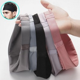 Wide Sports Headband Running Sweat Absorption Headband Headband Sky 2ea