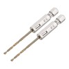 sourcing map 2 Pcs High Speed Steel Hex Shank Twist