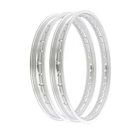Rising Sun Silver Aluminum Rim Set - Compatible with Honda CT200 Trail 90-1964-1966