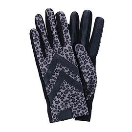 Isotoner Women's smartDRI Chevron Shortie Touchscreen Gloves - 30004 (Small/Medium, Grey Leopard)