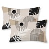 DAFENA Black Boho Pillow Covers 12x20 Inch 2 Pcs Beige