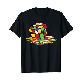 Melting Cube Funny Retro Gaming Rubik Puzzle Nerd Geek Gift T-Shirt