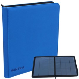 WINTRA 12 Pocket Blue Card Binder, Side Loading Trading Card Collectors Album, Premium Card Holder with 720 Pockets ，Compatible with all standard size trading cards and sports cards