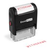 WITHDRAWN Self Inking Rubber Stamp - Red Ink (ExcelMark A1539)