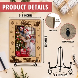 RPLCSPC Christmas Gift Iidea Frame, Christmas Gifts for Family Women Men Friends, Reindeer Photo Frame With Stand for Home Office Desk Decorations-Holds 4 x 6 Photo-A04