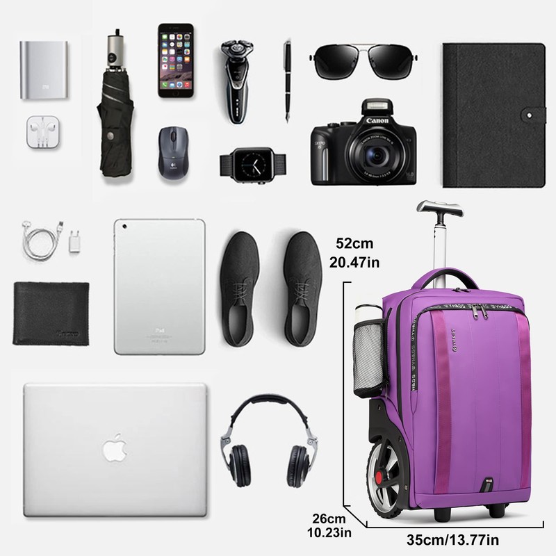 Rolling Backpack, Travel Backpack with Wheels, Rolling Backpack for Women