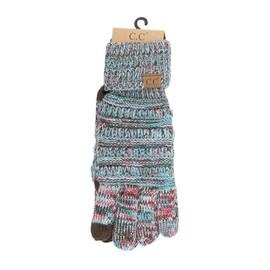 four tone touch screen compatable gloves - Color: turquoise/pink/brown