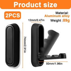 OUDQFCJ Pack of 2 Foldable Coat Hooks, Folding Wall Hooks and Clothes Hooks, Load Capacity 20 kg, for Hanging Coats and Towels, Foldable Coat Hooks for Wardrobe, Bathroom and Kitchen