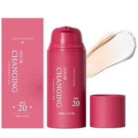 Base de Maquillaje Líquida de Cambio de Color - Base Líquida Ligera de Acabado Natural Brillante, Disimula y Uniformiza el Tono de la Piel, Fórmula Hi
