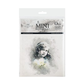 ITD Collection - Mini Rice Paper Creative Set 14.8 x 14.8 cm (6 Sheets), Decoupage Rice Papers for Scrapbooking and Crafts, Multi-Colour (RSM017)