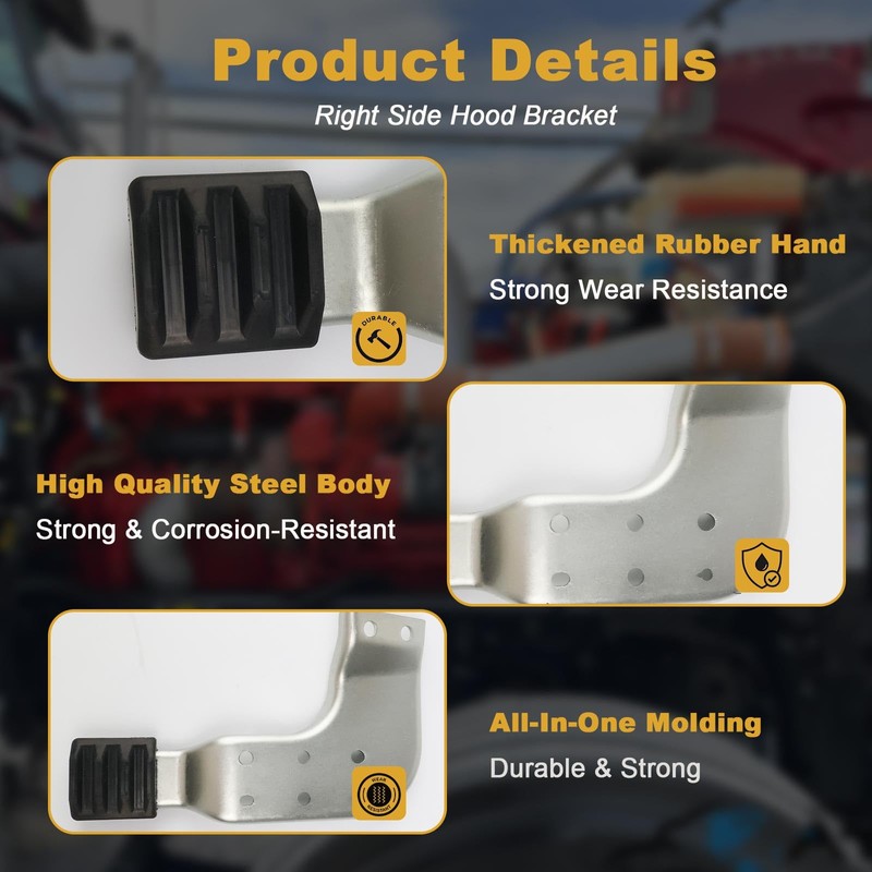 LLYZFED Right Side Hood Bracket Fit for Peterbilt 389 131