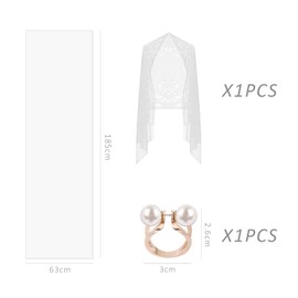 TYGFRT Elegant Ladies Evening Dress Shawl - Bride And Bridesmaid Lace Shawl With Soft Decorative Buckle