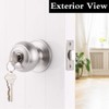 Gobrico Privacy Door Handles in Brushed Nickel Door Knob with