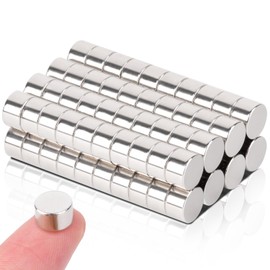 BOCHUANG 80pcs Super Strong Round Magnets 5x3mm Neodymium Magnets Strong Small Fridge Magnets Discs Super Strong Magnets for Maps, Crafts, DIY Models, Great for School and Office