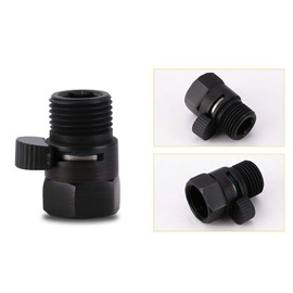 Yardwe 1/2 Inch Shower Head Shut-off Valve, Water Stop Shower Valve Shower Head Shut-Off Valve for Hand Shower, Shower Arm, Bidet Sprayer etc. (Black)