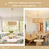 Bagood Gold 5-Light Rattan Light Fixture Rattan Pendant Lights Boho