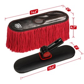 Suitable for Ride Kings Car Duster,Car Duster Replacement Kit,Scratch Free，Feather Duster for Truck,SUV,RV and Motorcycle,Wax Cotton Hair(2Mops & 1Board)