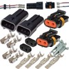 2 Pin Metri-Pack Waterproof Connector 10-12awg Terminals and Seals 46Amp