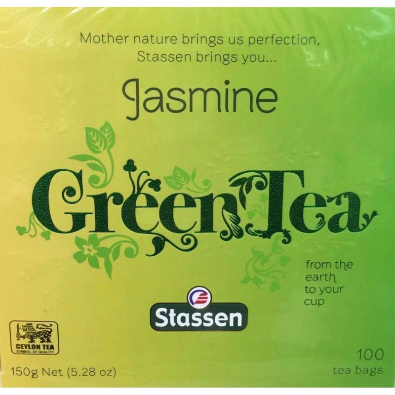 Stassen Jasmine Green Tea 100 Tea Bags Quality #1 -
