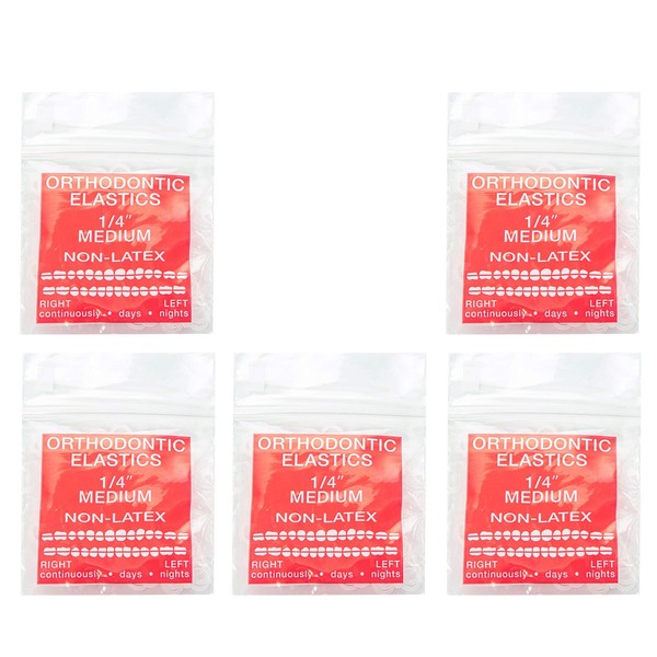 JMU Orthodontic Elastics 5/16 Inch Medium 4.5oz 500 pack Intraoral