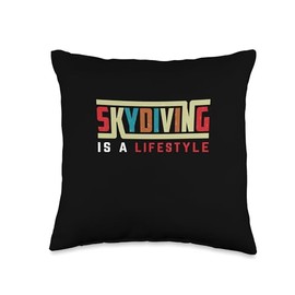 Skydiving Skydive Parachutist Wingsuit Sky Diving Skydiver Throw Pillow