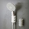 Inchant 4 Pieces Silicone Shower Head Holder Universal Relocatable Shower