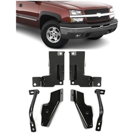 KUAFU 6PCS Front Bumper Brackets Set Compatible With 2002-2006 Chevy Avalanche 1500 2003-2006 Chevy Silverado 1500 Driver and Passenger Side Steel