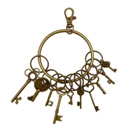 Lunali Key-Shaped Antique Key Chain, Key Charm, 1.8 oz (50 g) Set, Key Ring, Steampunk, Key Bundle, Retro, Miscellaneous Goods