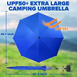 QTREE intelligence Beach Umbrella,2PACK 48.7inch Chair Umbrella with Clamp adjustable 360°,UV Protection Large Camping Chair Umbrellas for Camping chair, Glof Cart,Table（Chair,Table not include）
