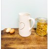 Sifcon Cream Ceramic Heart Jug with Handle