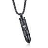 Stainless Steel Urn Necklace For Ashes Bullet Shaped Cremation Urn