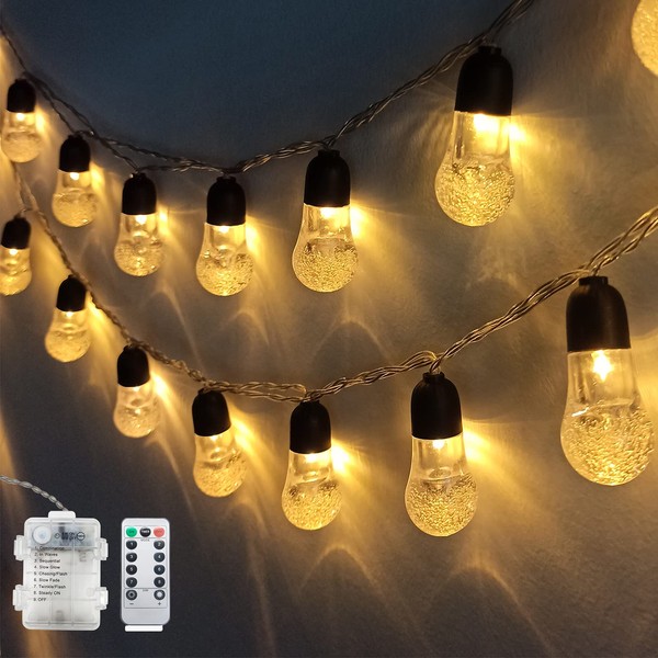 Globe String Lights Battery Operated 23FT 8 Lighting Modes Dimmable