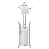 SunnyPoint Freestanding Toilet Paper Holder with Storage – Holds 3