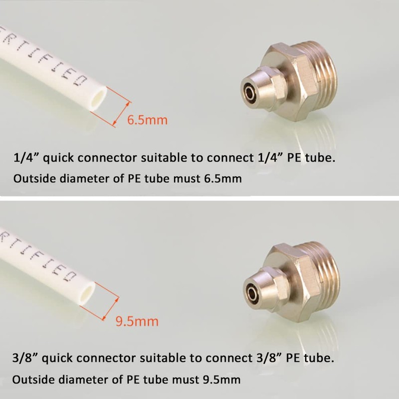 Brass Water Filter Adapter for Faucet Thread Tube Adapter for