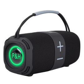 Hopjuery Portable Bluetooth Speaker with Lights, 16W Loud Stereo Sound, Small Wireless Speaker for Outdoor, TWS Paring for Home/Bathroom/Party/Outdoor/Beach, Gift Ideals