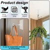 FOWSRHRG Adhesive Ceiling Hooks for Hanging Plants, 6 Pack Large