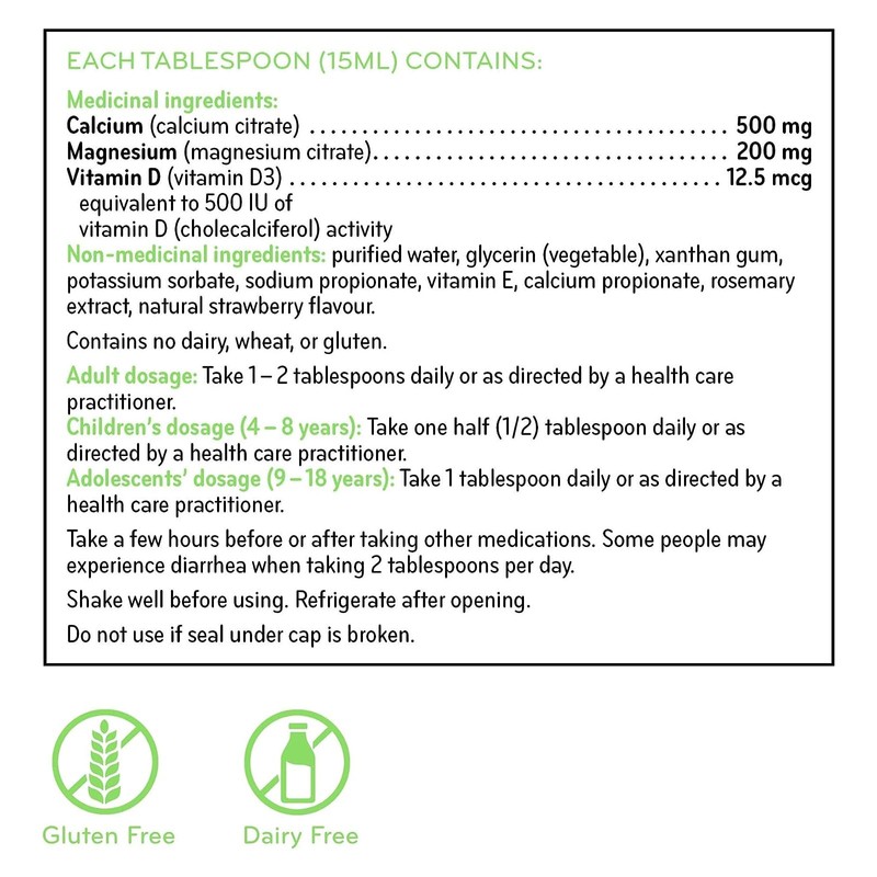 SISU Cal Mag Citrates Liquid with D3, Strawberry 450 mL