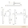 Parentartikel, Door Handle, Handle Fitting, 92 mm
