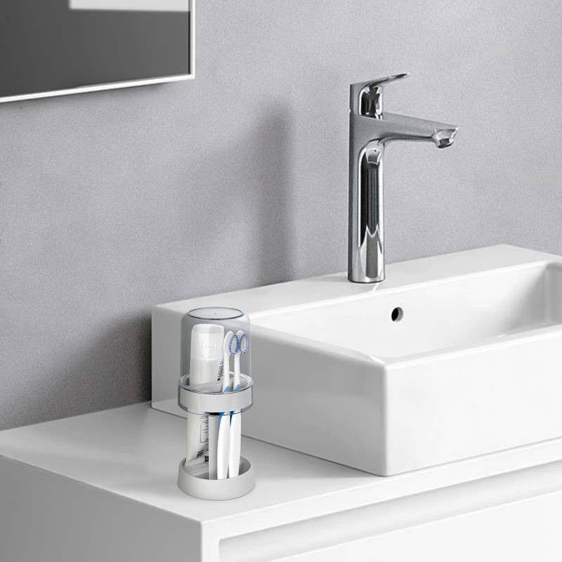 DODAMOUR Height Adjustable Toothbrush Holder for Bathroom, Toothbrush Holder Stand