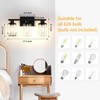 RyaHQ Black Bathroom Vanity Light Fixtures Over Mirror 3-Light Wall