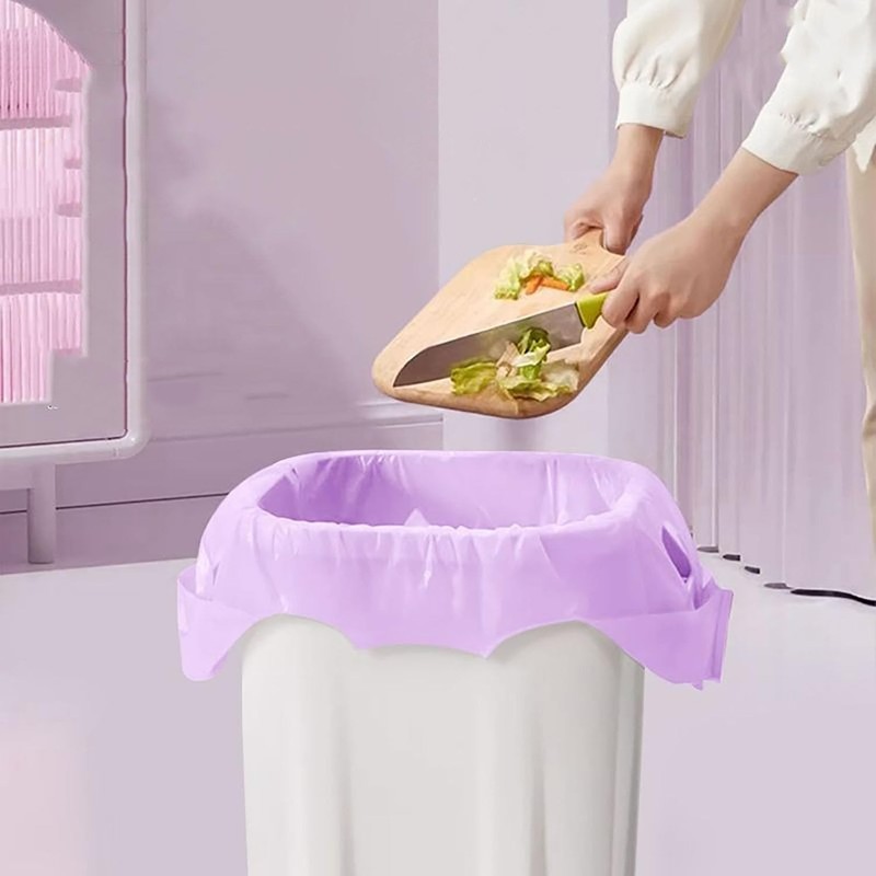 50pcs Purple Small Trash Bags 3 Gallon 4 Gallon for