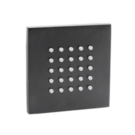 GUOWENYING Modern Design 1 Pcs Square Body Massagers Spray Shower Jet with High Pressure 25 Nozzles, Wall Mounted, Solid Structure, Matte Black